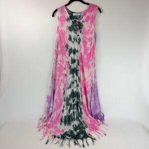 INGEAR RESORT One Size Beach Swimsuit Coverup Long Pink Black